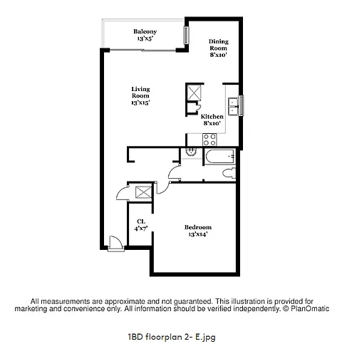 Floor plan 1x1D