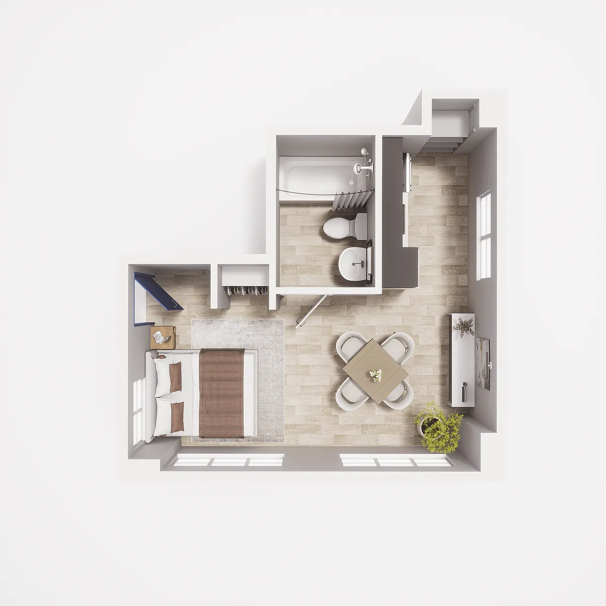 Floor plan Studio - S5 - Maude