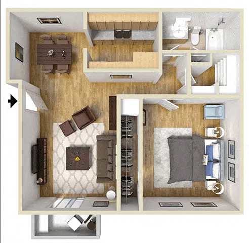 Floor plan One Bedroom