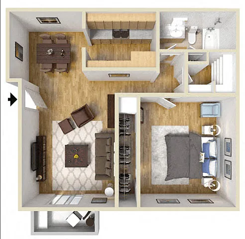 Floor plan One Bedroom