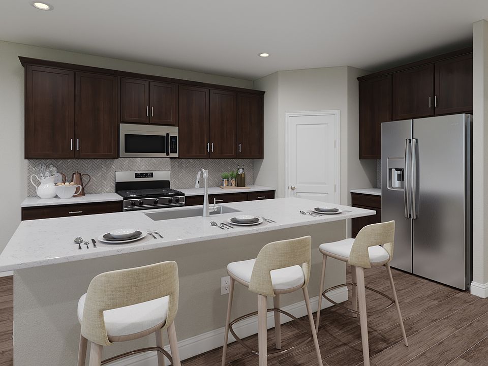 Entertain guests around the kitchen island