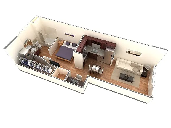 Floor plan Studio Grand Courtyard