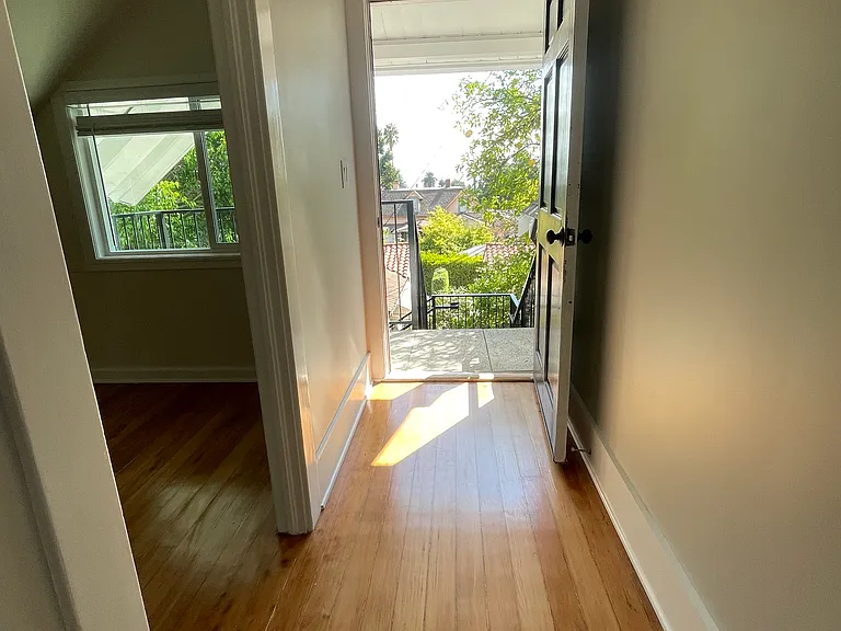 hallway looking out front door.