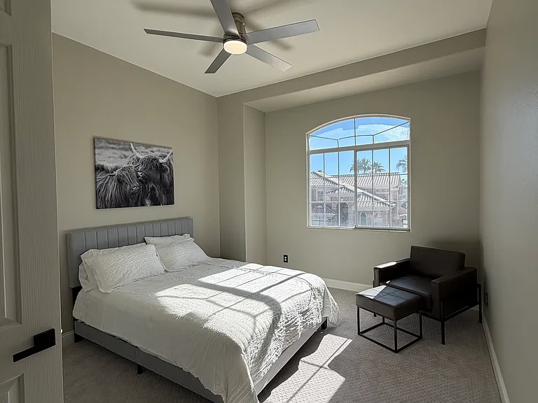 Alternate view of bedroom with double doors