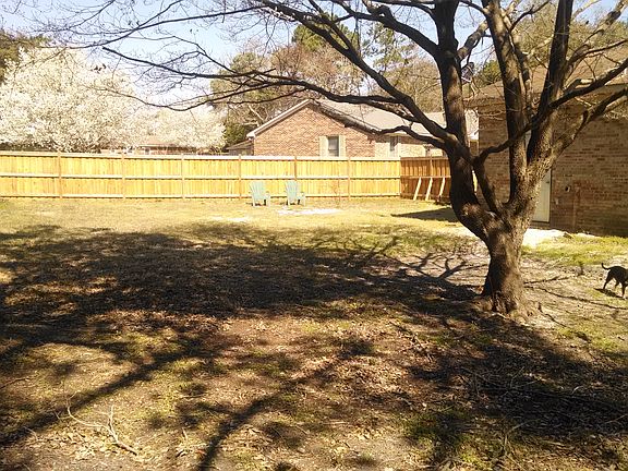 Fully fenced backyard
