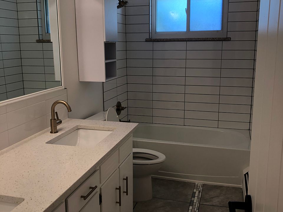 Full Bath with Dual Sinks, Updated Tile, Counters, Sink, Fixtures