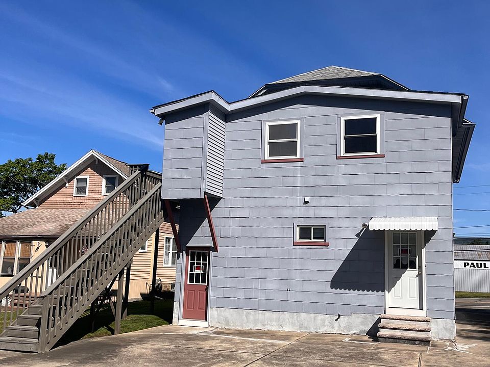 Rear, off-street parking