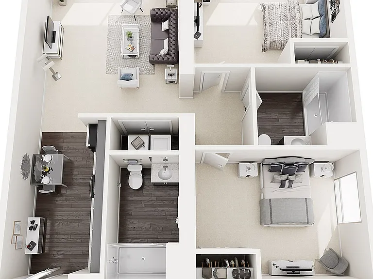 B2: 2 Bed, 2 Bath