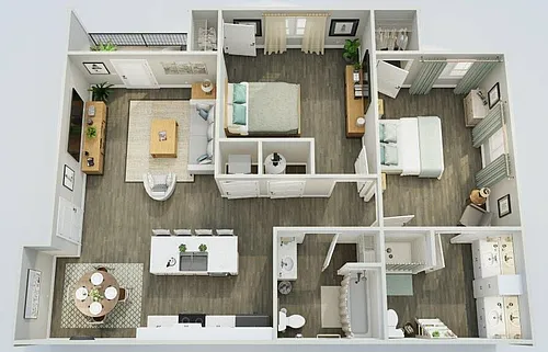 Floor plan 2 Bed 2 Bath