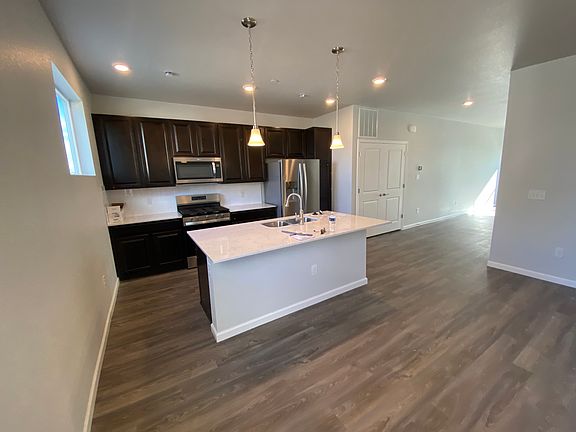 Kitchen view from dining area.