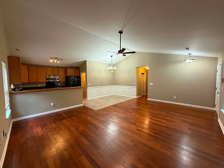 Welcome home! Step inside to an inviting open layout featuring brand-new hardwood floors throughout the living room, with elegant marble flooring flowing into the dining room and kitchen.