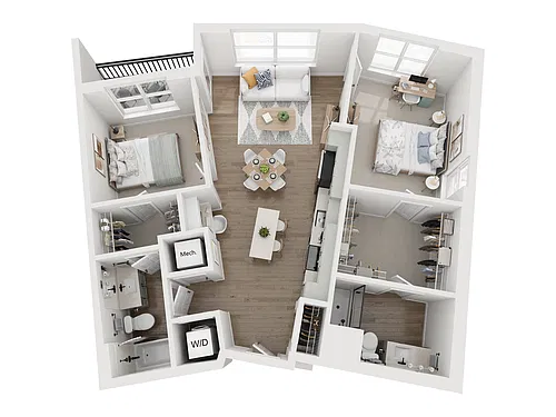 Floor plan B7B
