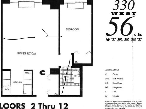 2nd image of 330 W 56th St APT 12C