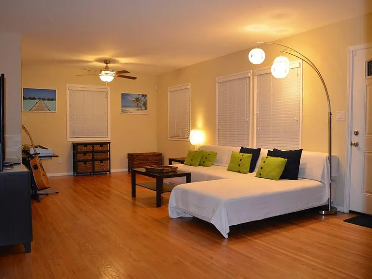 Living Room (all windows in home have window coverings and a
