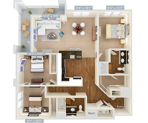 Floor plan C1-1-Var-1415