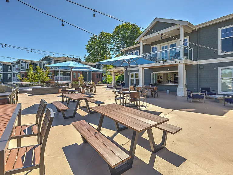 Deck with grilling stations