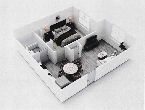Floor plan Smaller One Bedroom