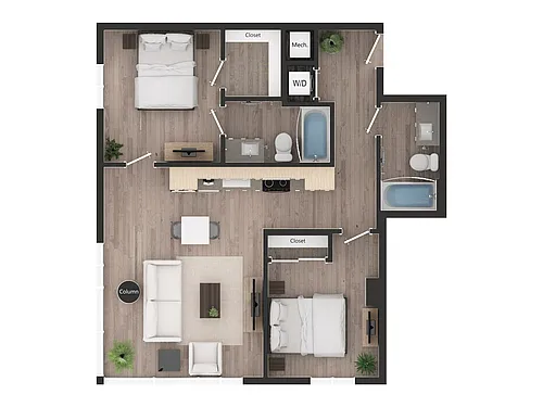Floor plan 2BD2a