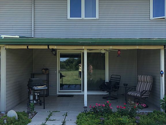 Lake side covered patio