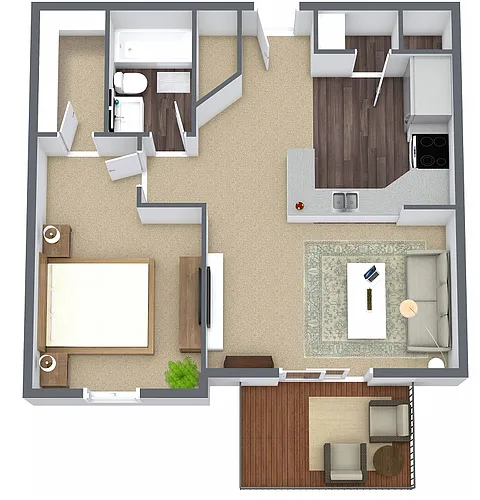 Floor plan 1x1 VP LRG