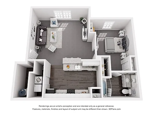 Floor plan 1x1 Renovated