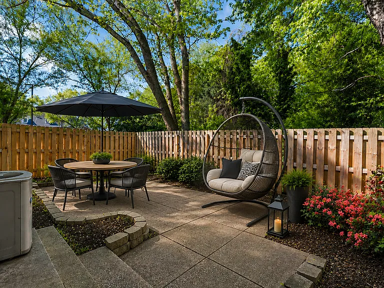 Outdoor furniture is not included. Virtually staged for visualization purposes only.