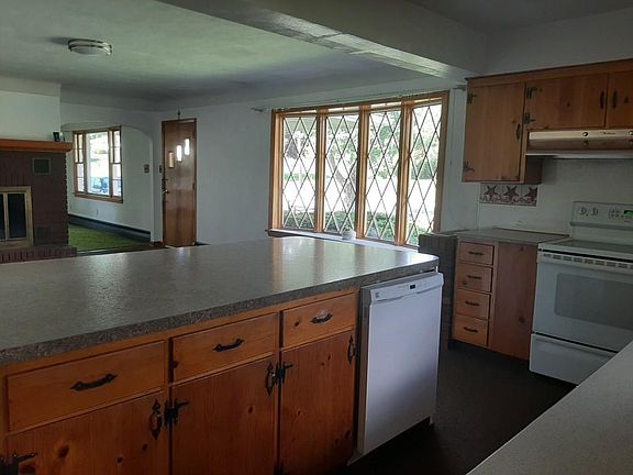 Kitchen with new counter and dishwasher