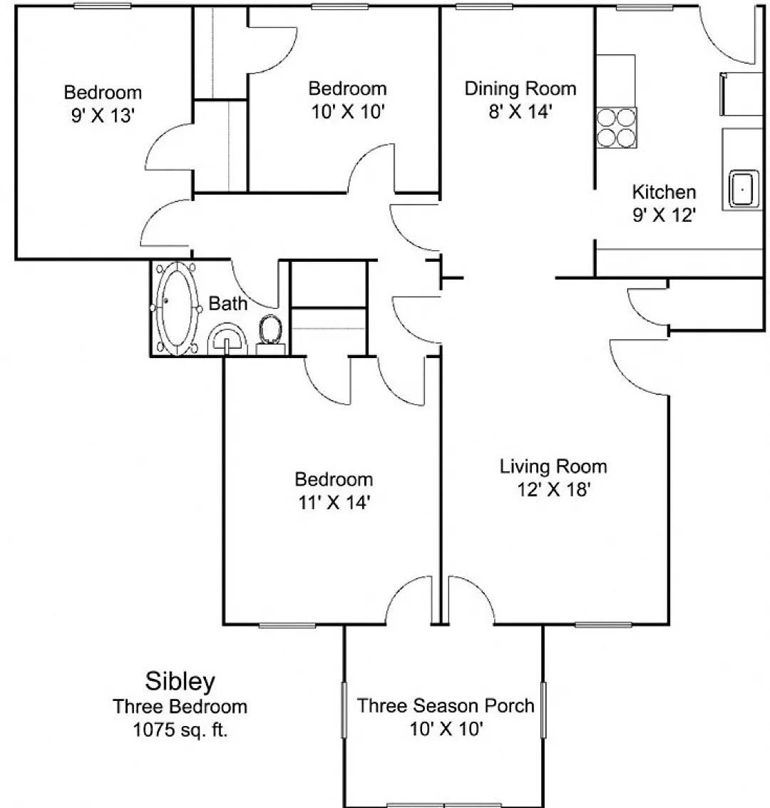 Floor plan Sibley