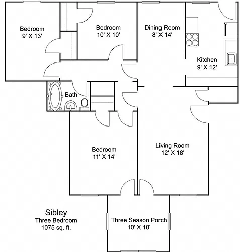 Floor plan Sibley