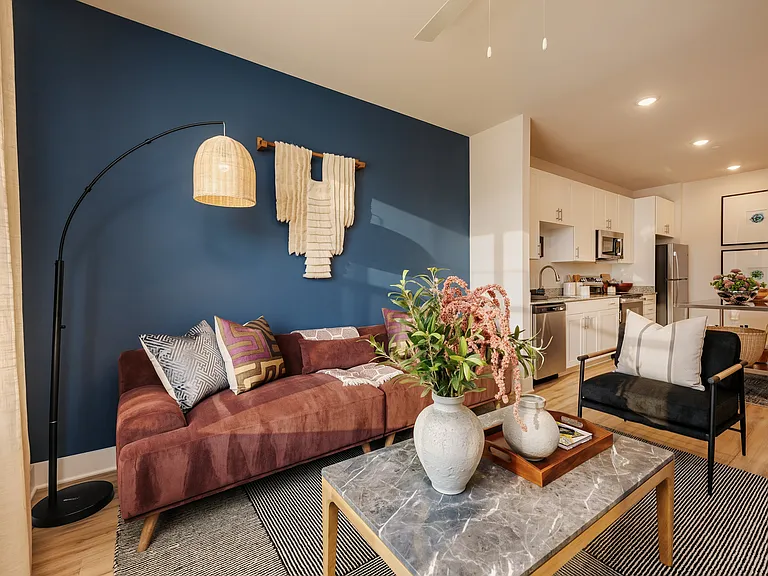 Spacious Living Room at Bolton West Charlotte Apartments