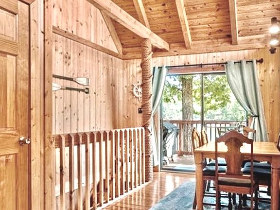 Upstairs dining area with patio door access to room mates private porch.