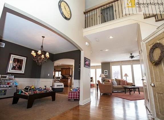 Formal dining room to the left and straight into the living room
