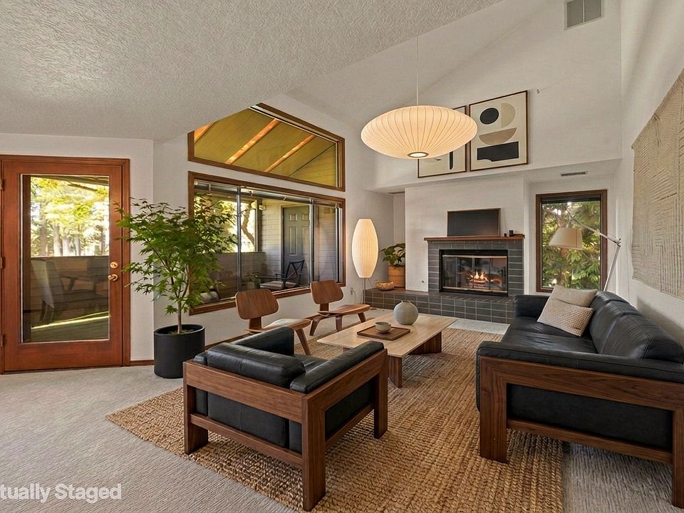 Virtually staged living room