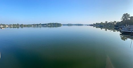 Panoramic view from our dock