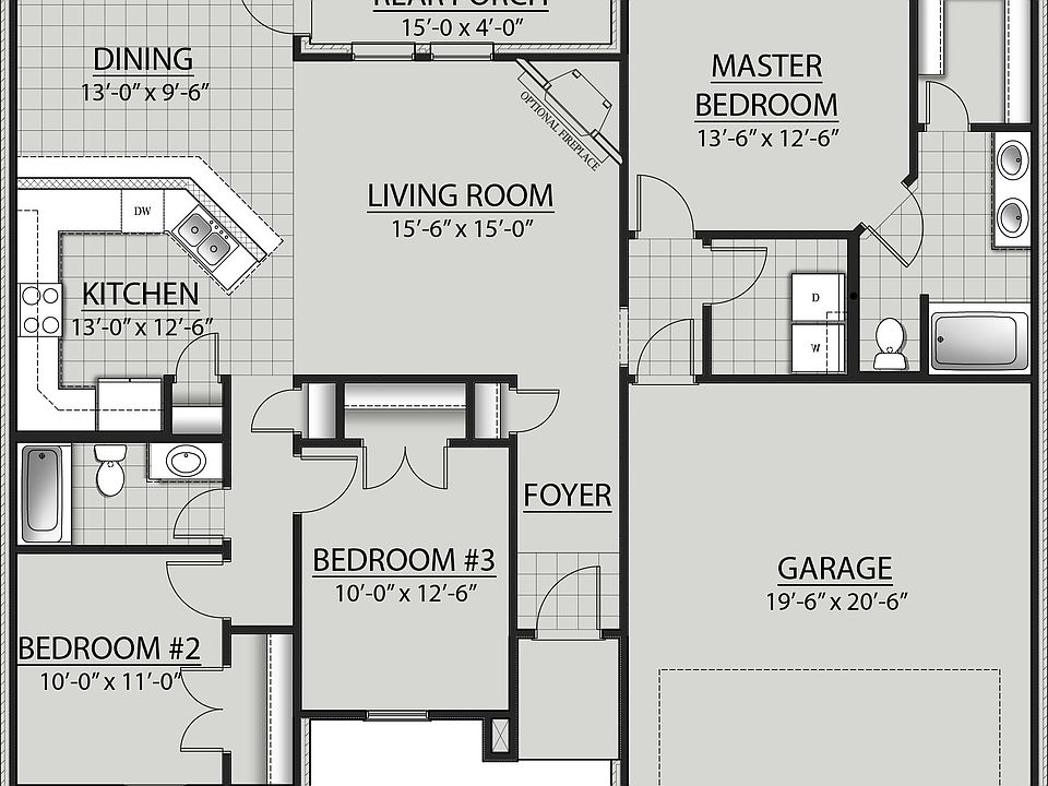 Nickel III A Plan, Blanchard Lake Estates, Shreveport, LA 71107 Zillow