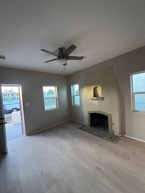 Living room and fireplace