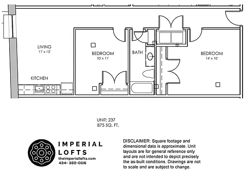 Floor plan Two Bedroom 237
