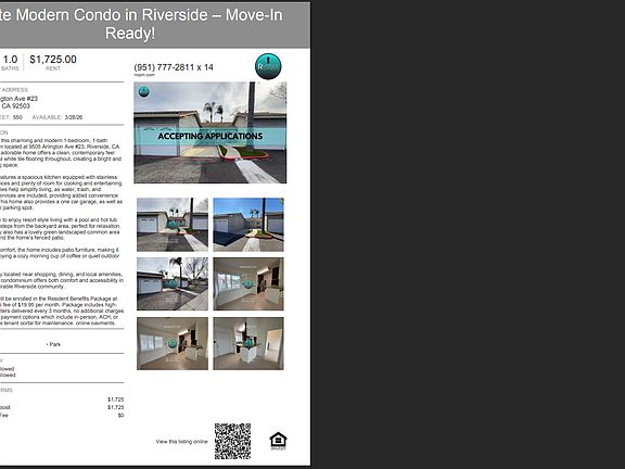 Please contact Riverside Property Management.