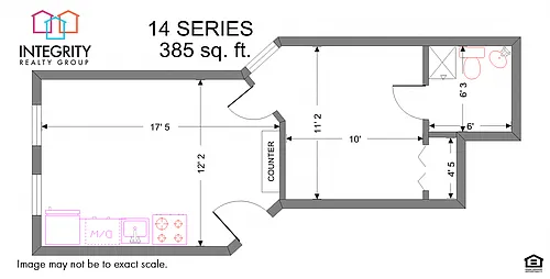 Floor plan 1 Bedroom 1 Bath