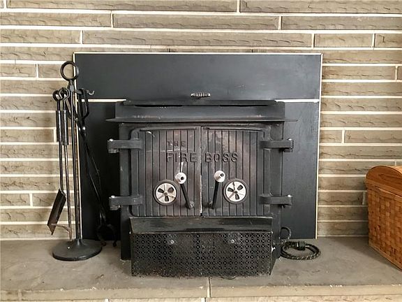 Energy efficient fireplace insert.