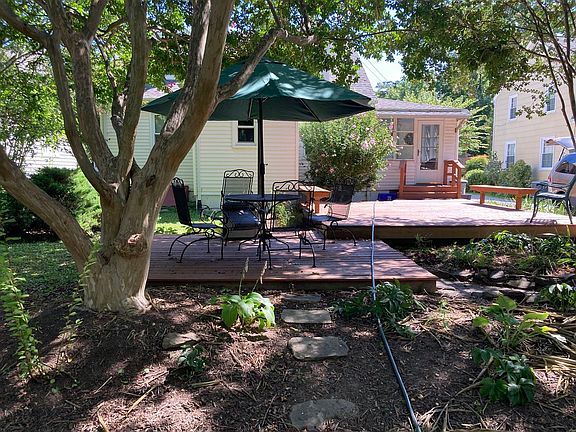 Backyard with 2 level deck