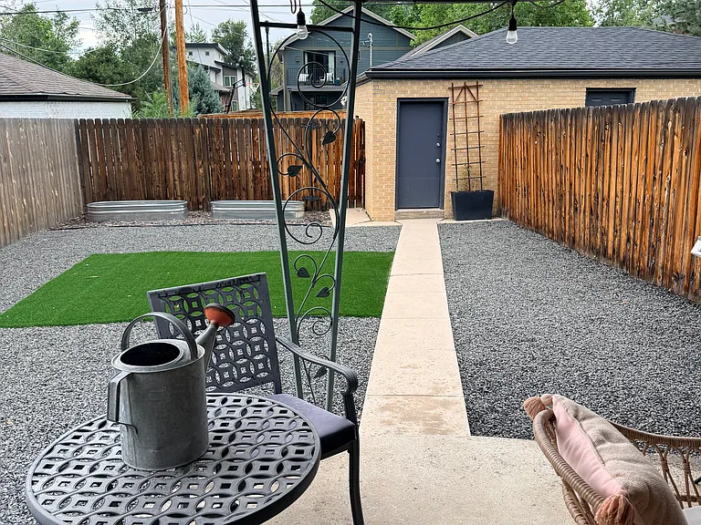 Low maintenance backyard