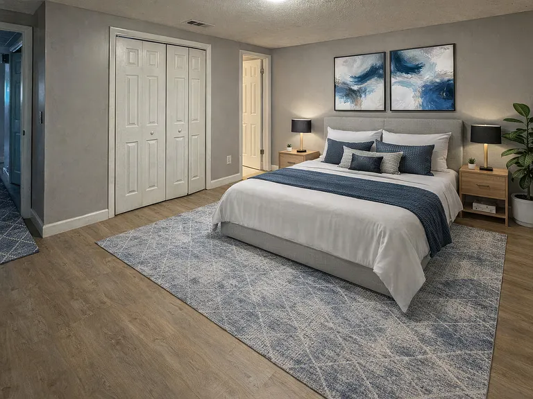 Staged to show how beautiful and relaxing this home can be. Furniture and accent pieces not included