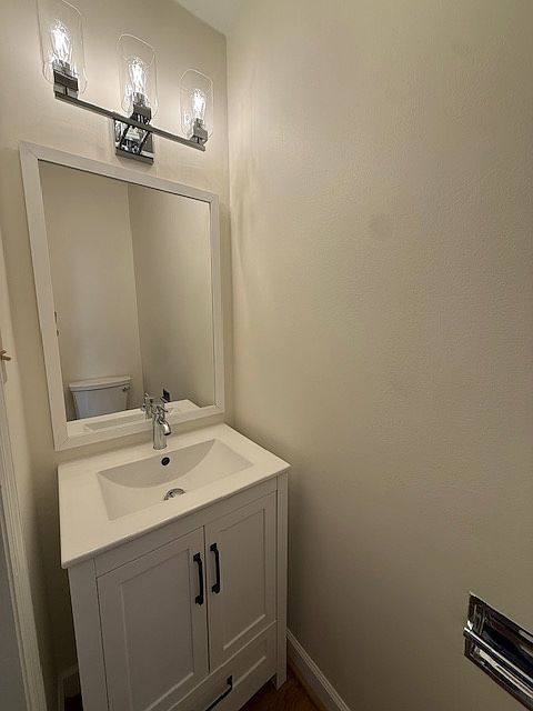 There is a 1/2 bath on the first floor for guests.