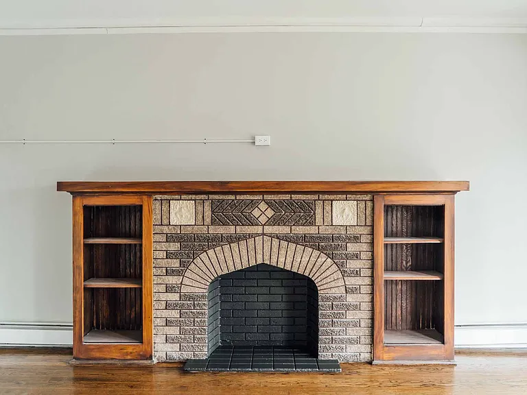 Vintage Fireplace & Shelving Unit