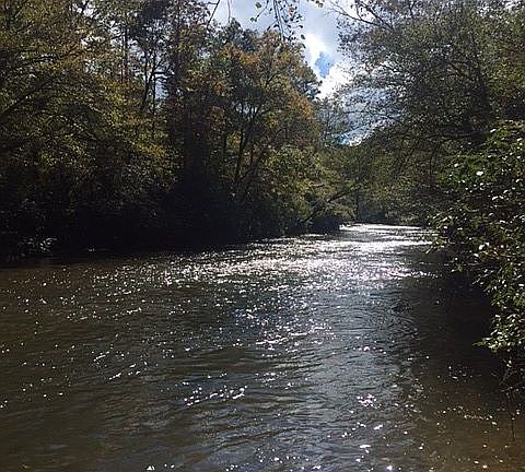 River behind the house