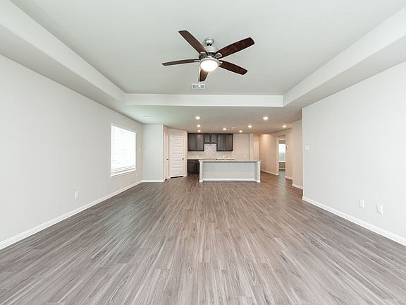Family Room to Dining Area and Kitchen