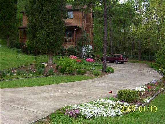View down the driveway