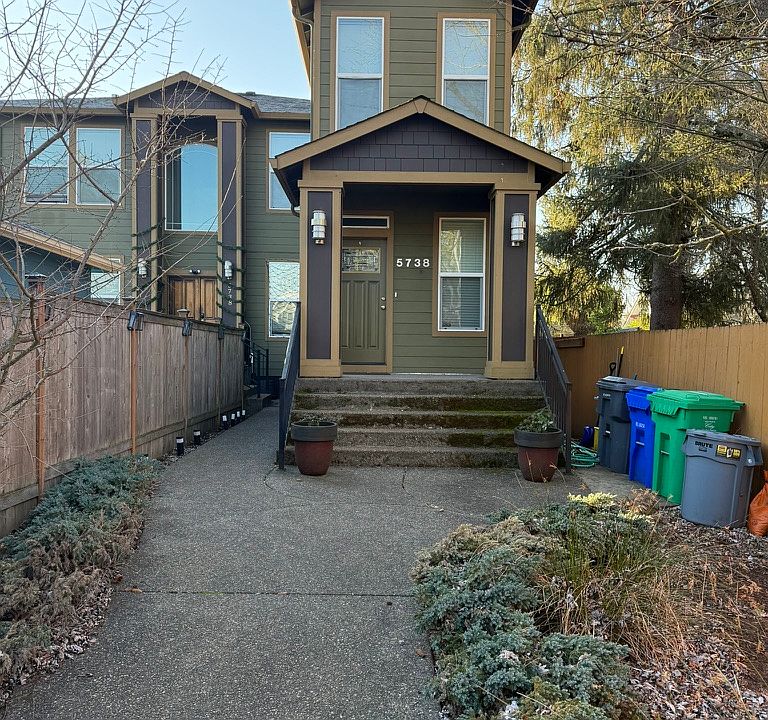 Unit B has its own entrance and small private porch. Unit A and B share garbage and recycling.