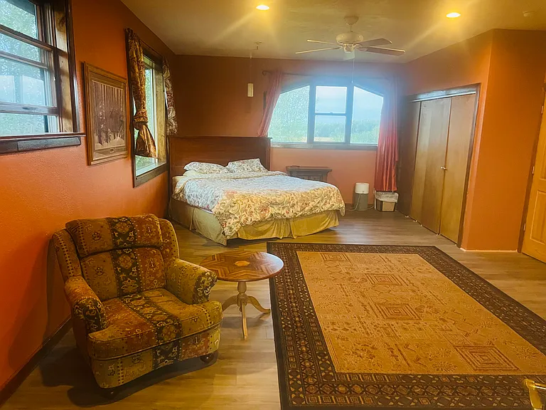 Huge master bedroom you can see the grand Teton from the bed